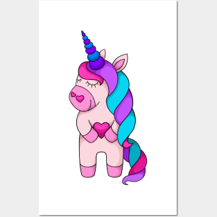 Enamored unicorn Posters and Art